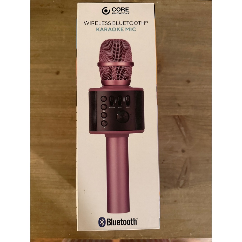 CORE Innovations Wireless Bluetooth Karaoke‎ Microphone Rose Gold Duet Mode